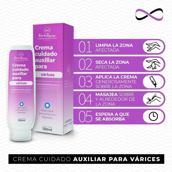 FACIALTIME crema para varices 3 pack 120ml alivio piernas cansadas y pesadas