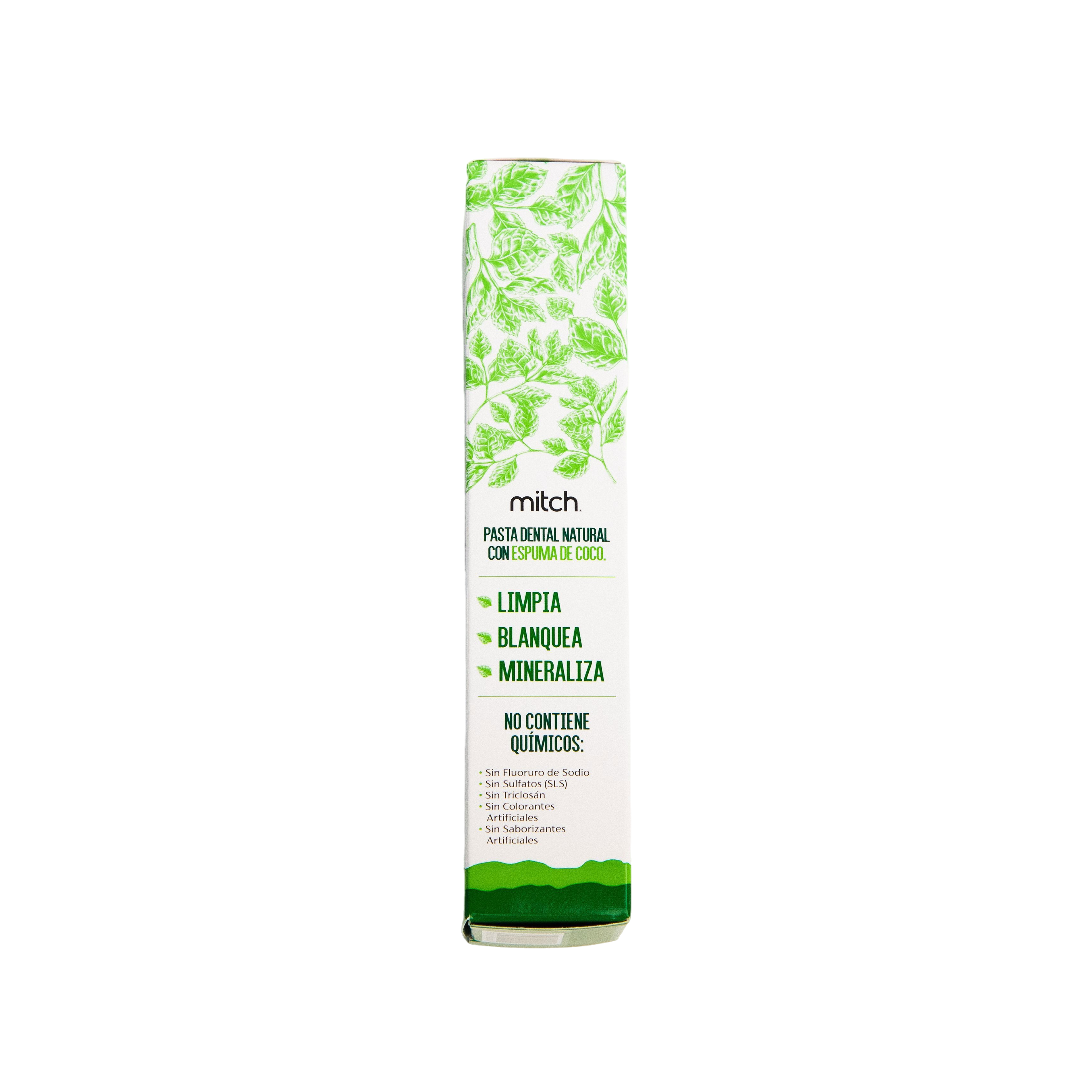 Pasta Dental Mitch Sin Fluor 100% Natural Sabor Menta