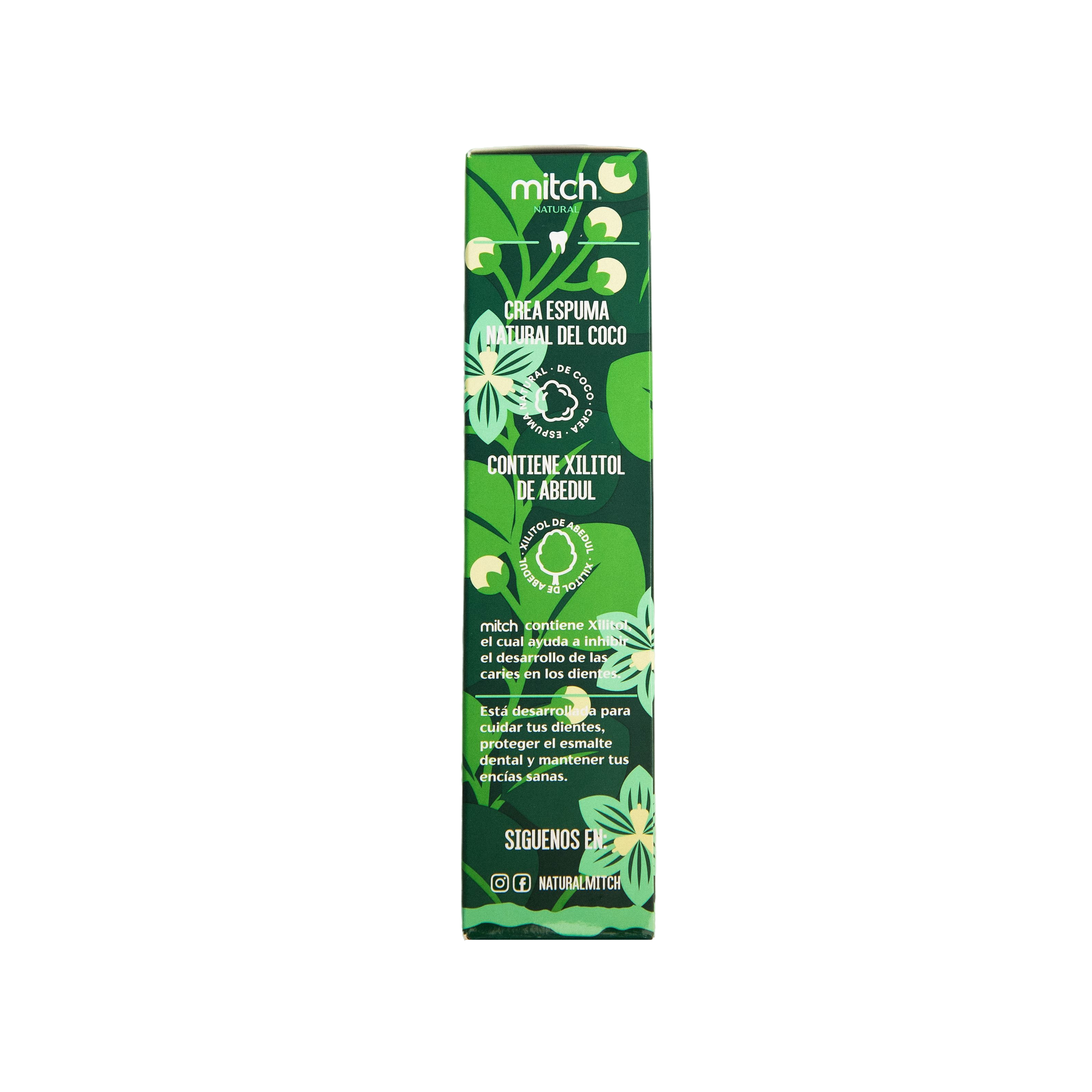 Pasta Dental Mitch Premium Clorofila 100ml Sin Flúor Vegan