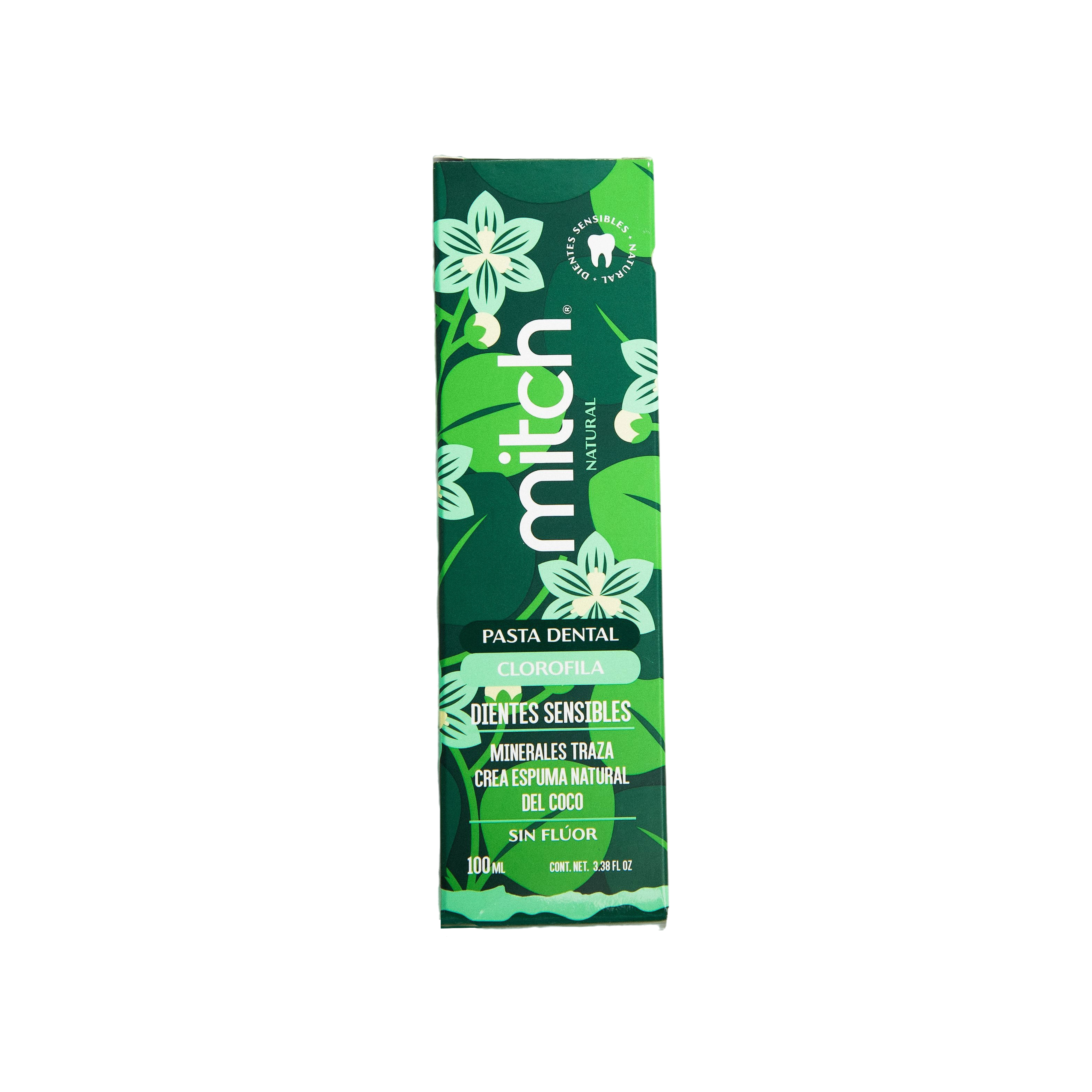 Pasta Dental Mitch Premium Clorofila 100ml Sin Flúor Vegan
