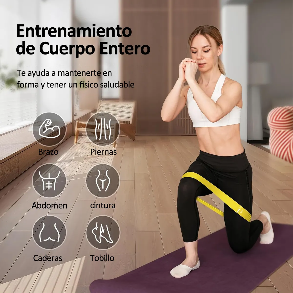 Set 12 Pzs Bandas Ligas De Resistencia Piernas + 2 Rollos Vendas