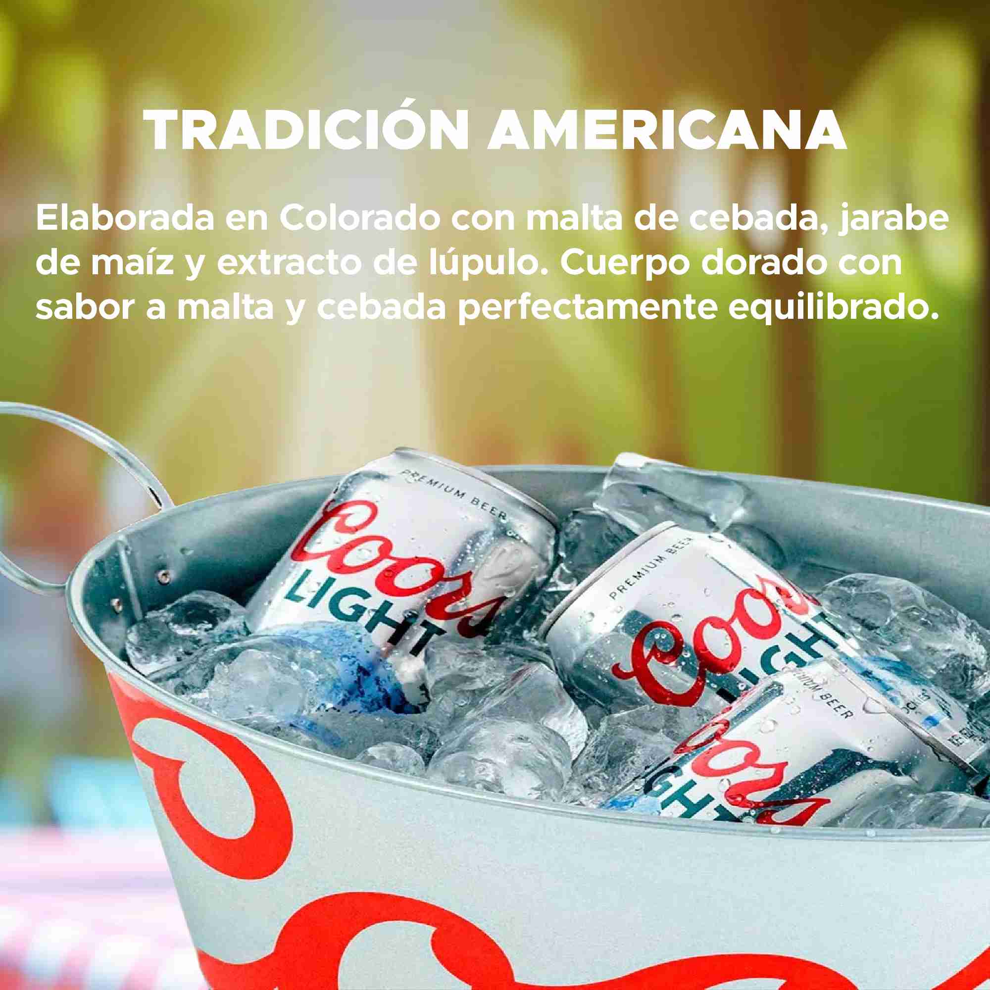 Cerveza Coors Light 473 ml Lata 24 Pack