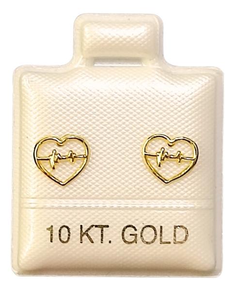 Broquel Oro 10k | Corazón linea de la vida