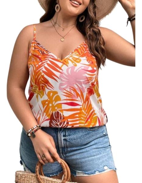 Shein Blusa Top Diseño Floral Talla Grande Moda Mujer