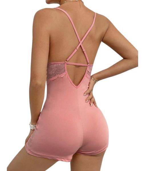 SHEIN Lencería de dormir con encaje elegante para mujer