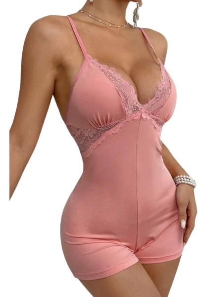 SHEIN Lencería de dormir con encaje elegante para mujer