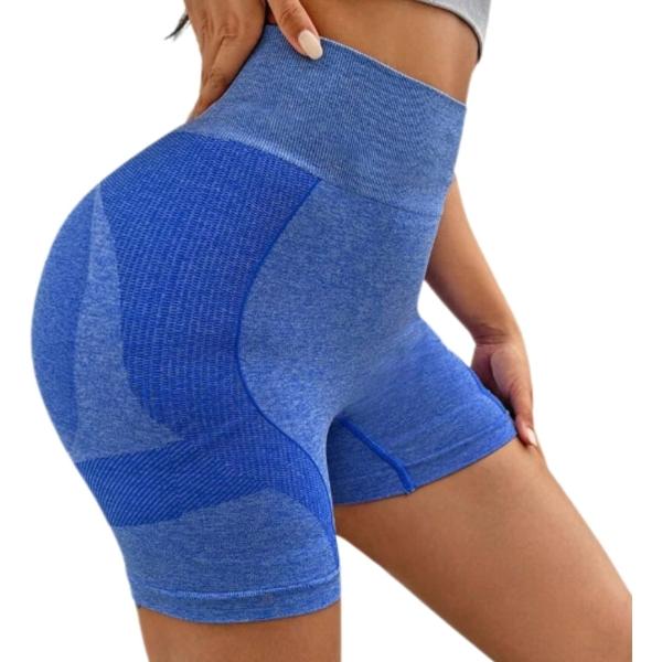 SHEIN Short Deportivo Gym Leggins Azul Moda Mujer Talla S/M