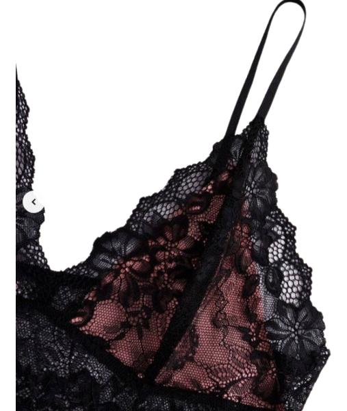 SHEIN Vestido De Dormir Para Mujeres Con Paneles De Encaje