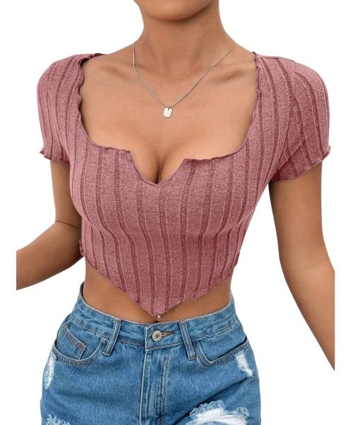 Blusas Tallas Blusas Shein Ropa Shein Blusa Crop Color Rosa Talla