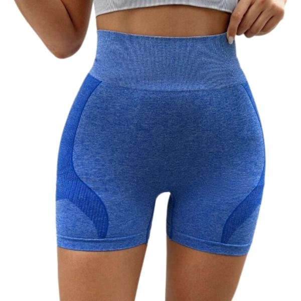 SHEIN Short Deportivo Gym Leggins Azul Moda Mujer Talla S/M