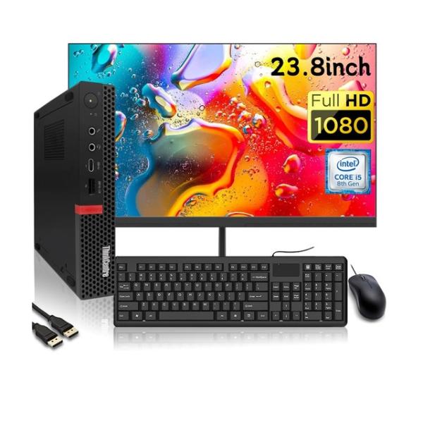 PC LENOVO THINKCENTRE TINY M720Q INTEL CORE I5-9400T CON 8GB DE RAM Y 512GB SSD DE ALMACENAMIENTO MONITOR DE 22PULGAS TOUCH -REACONDICIONADO A-