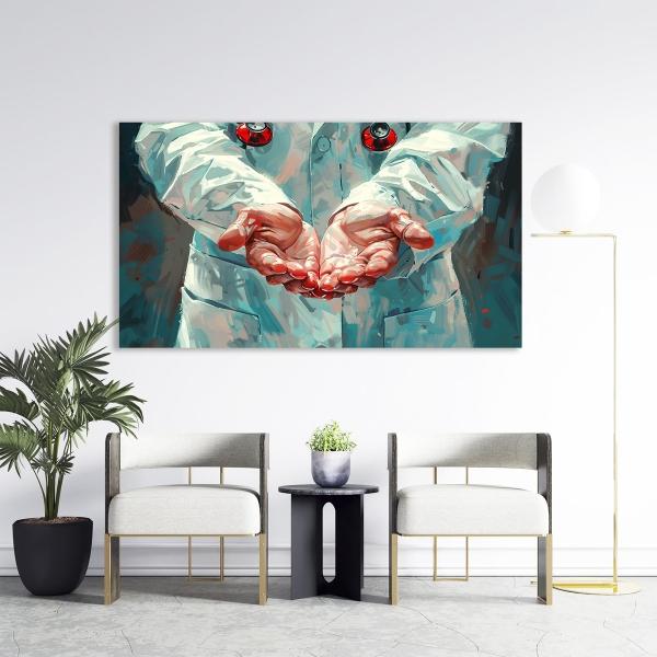 Cuadro Decorativo Consultorio Medico Doctor Confianza 100x55