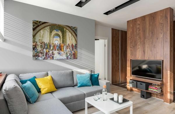 Cuadro Escuela De Atenas En Lienzo Canvas Con Bastidor Arte