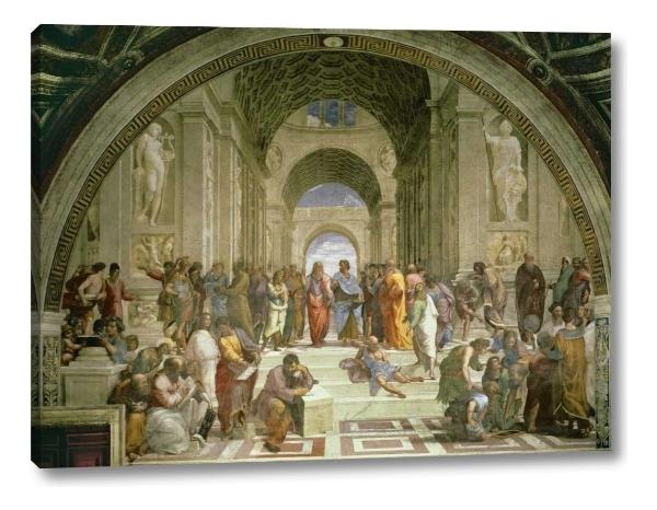 Cuadro Escuela De Atenas En Lienzo Canvas Con Bastidor Arte