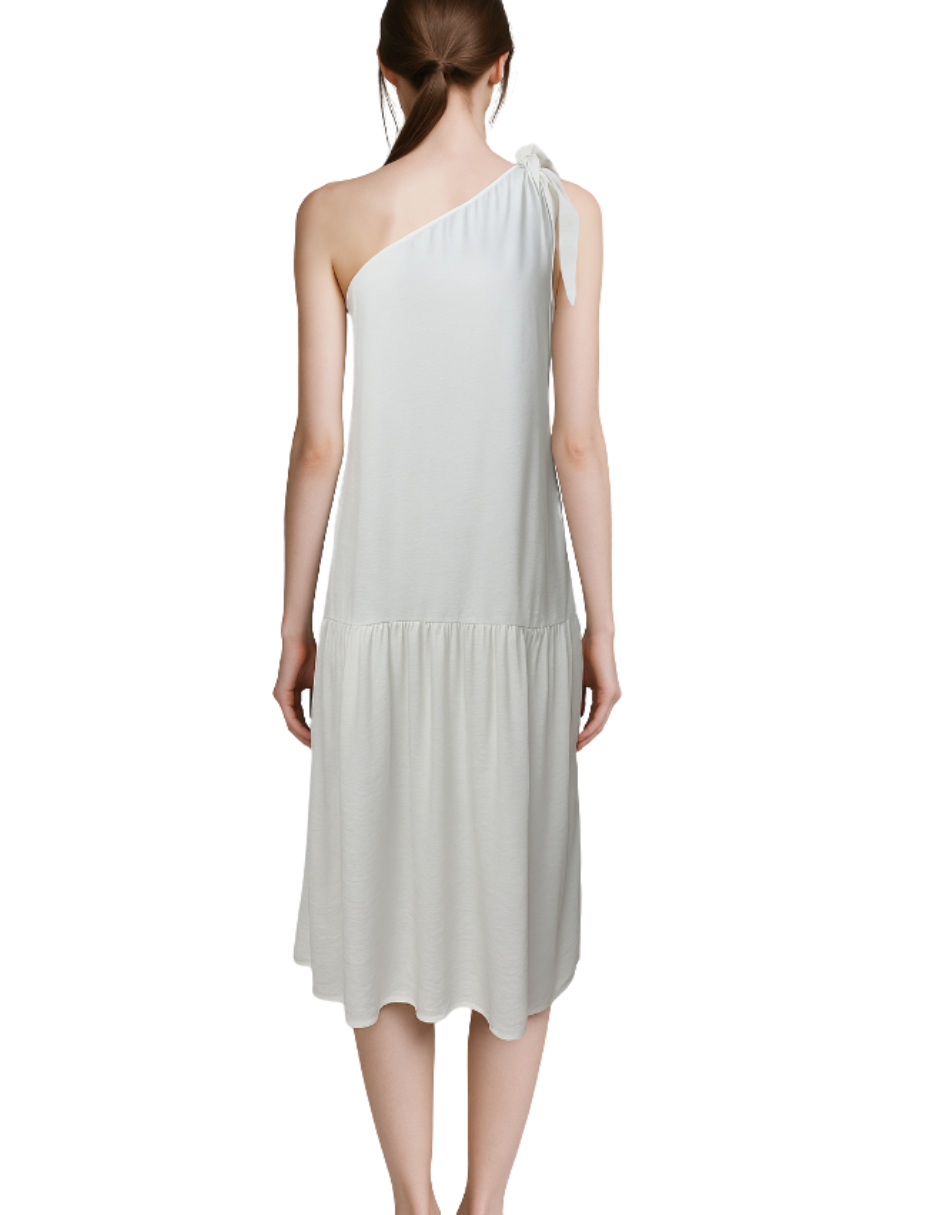 Vestido asimétrico Spiral J&B Blanco