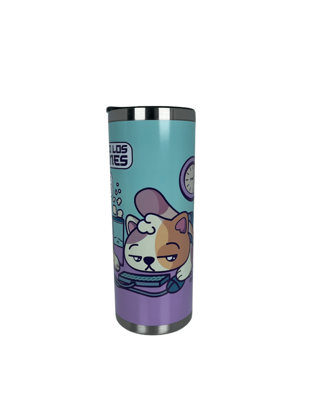 Termo Metálico de Acero Inoxidable de 591 ml Odio Los Lunes Ya Me Quiero Ir - Chido Kawaii