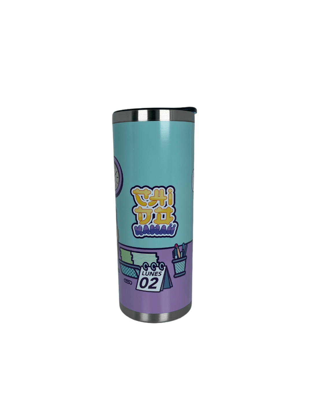 Termo Metálico de Acero Inoxidable de 591 ml Odio Los Lunes Ya Me Quiero Ir - Chido Kawaii