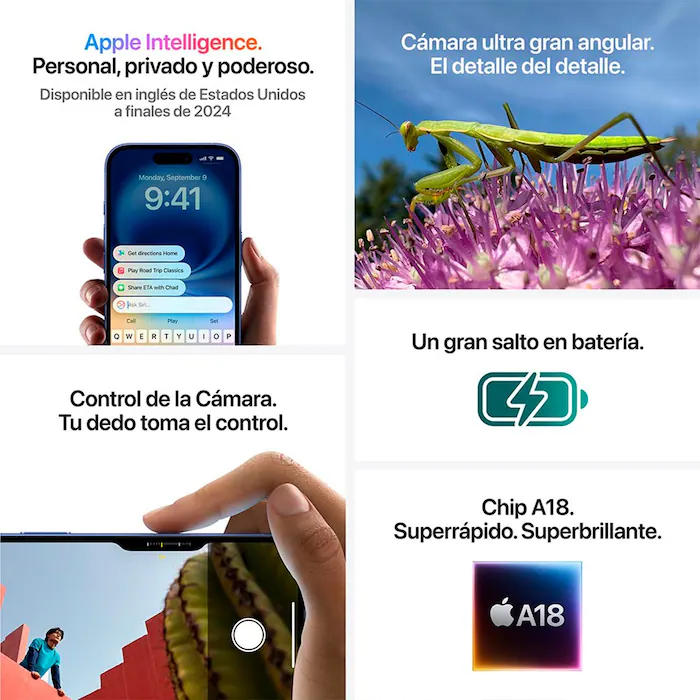 Celular IPhone 16 Plus Negro 128 GB Liberado