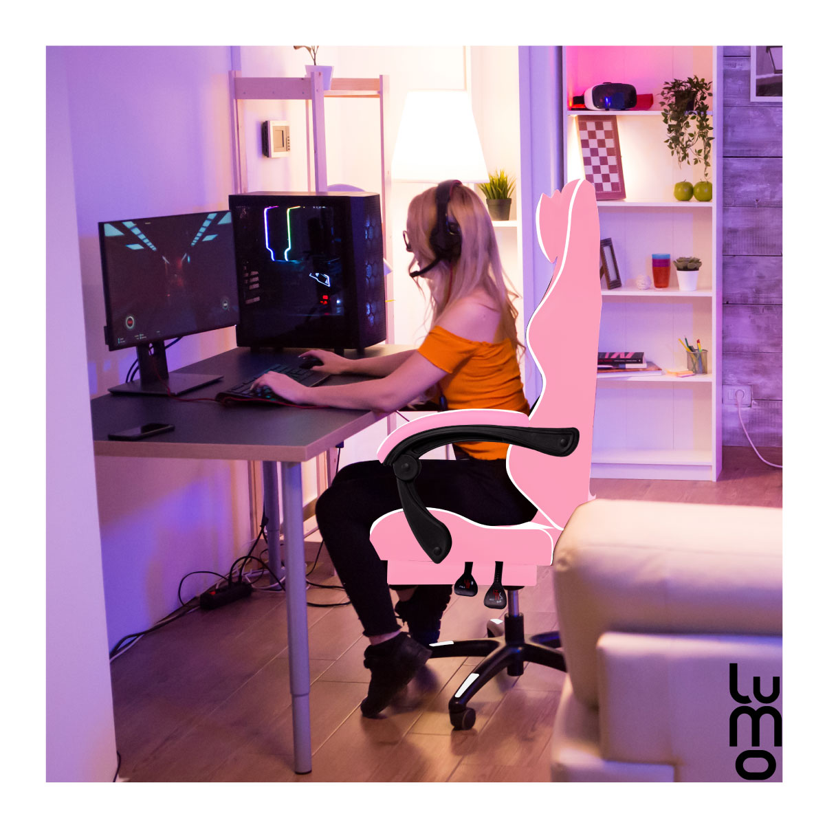 Silla Gamer Reclinable Ergonomica Reposapies Oficina