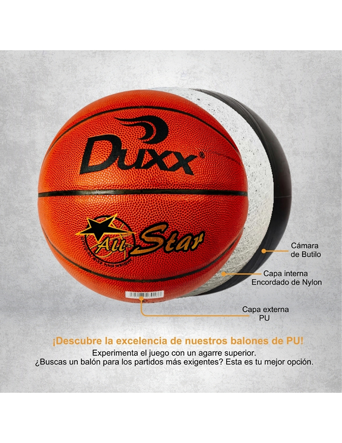 Balón Baloncesto Duxx #6 Piel Sintética Basquetbol