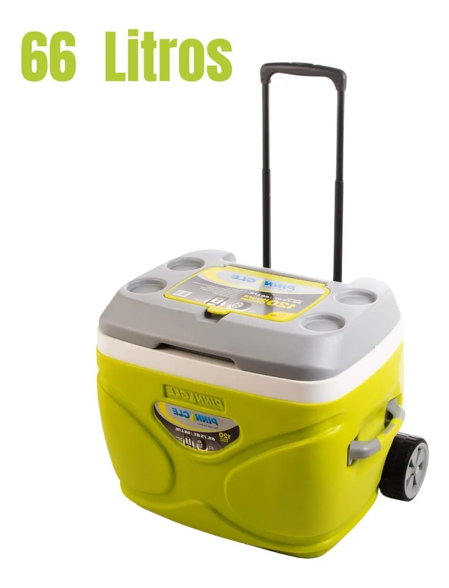Hieleras 30lts C/ Ruedas, 11 Y 4.5lts Termo 1 Lt Pinnacle Verde Lima