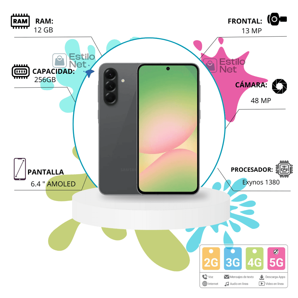 Celular Samsung A56 5 G Negro 12GB RAM / 256GB Liberado