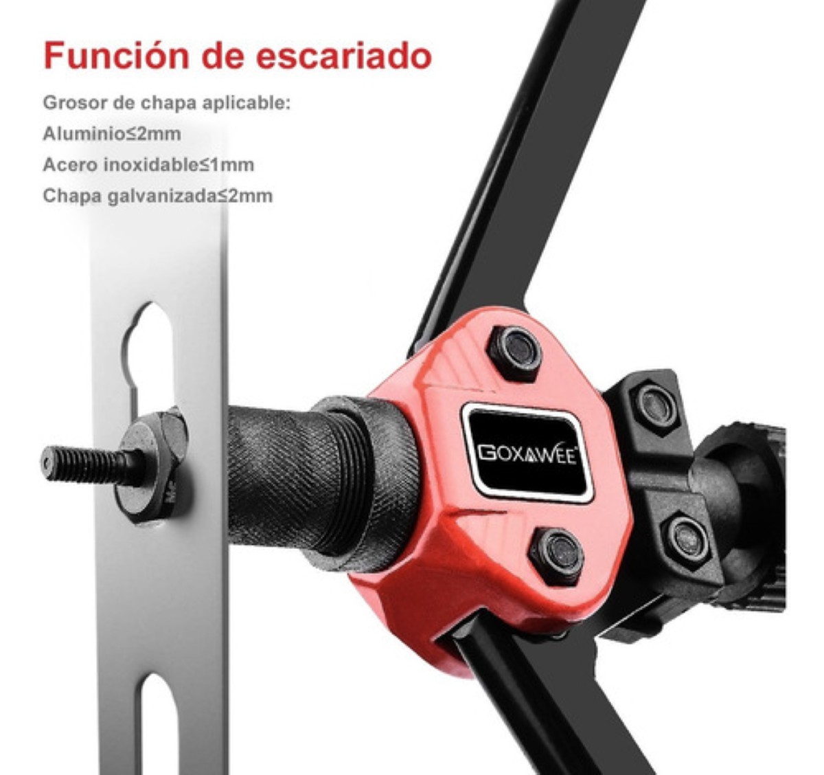 Remachadora Para Tuercas De Manual Profesional Remache Negro