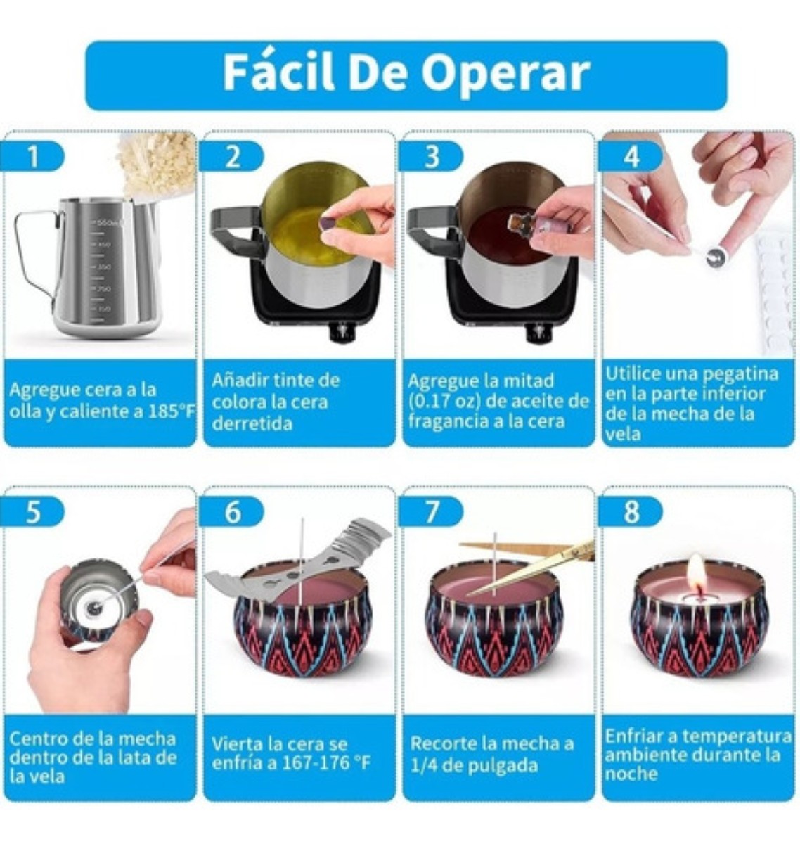Kit Para Hacer Velas Aromáticas 