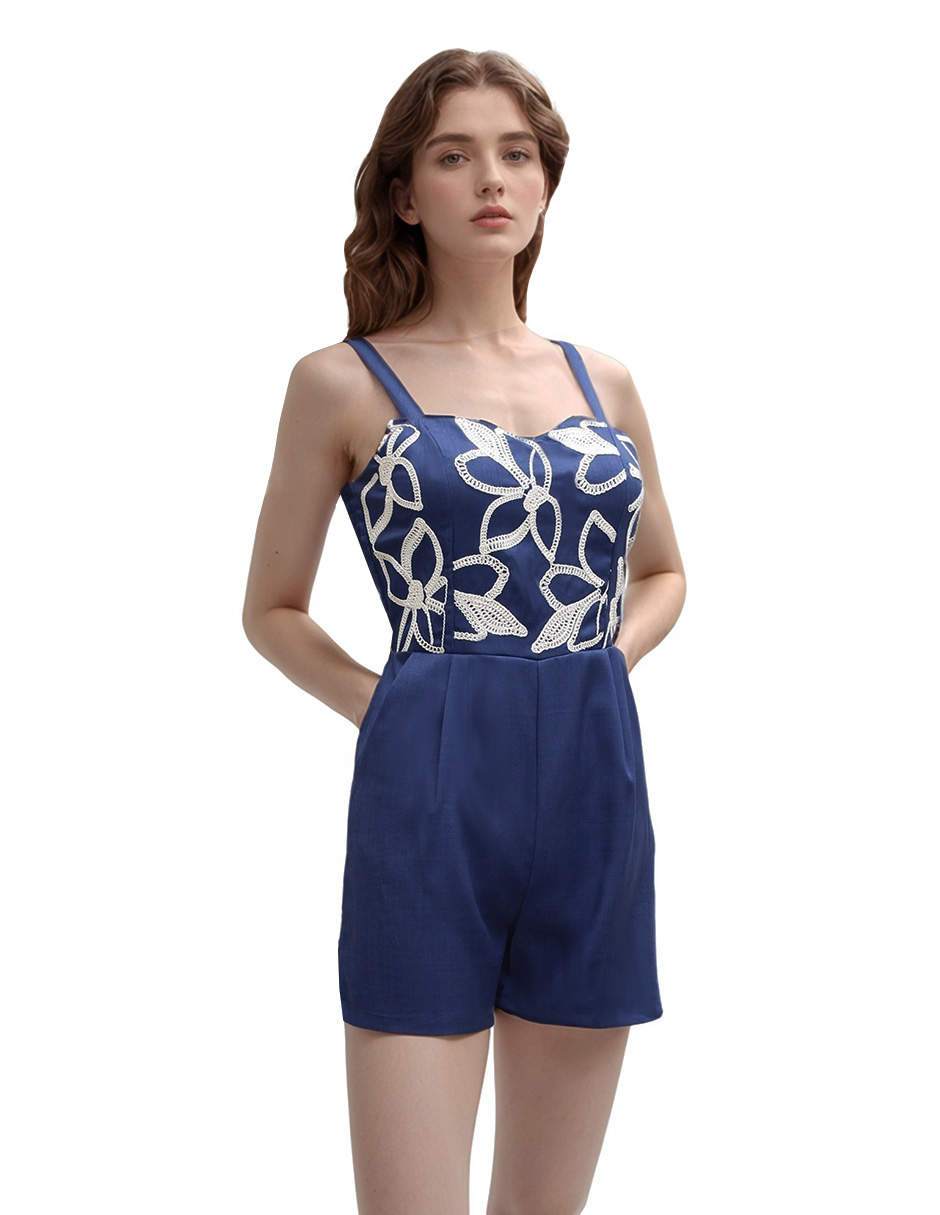 Jumpsuit palazzo jumper blusa sin mangas y short