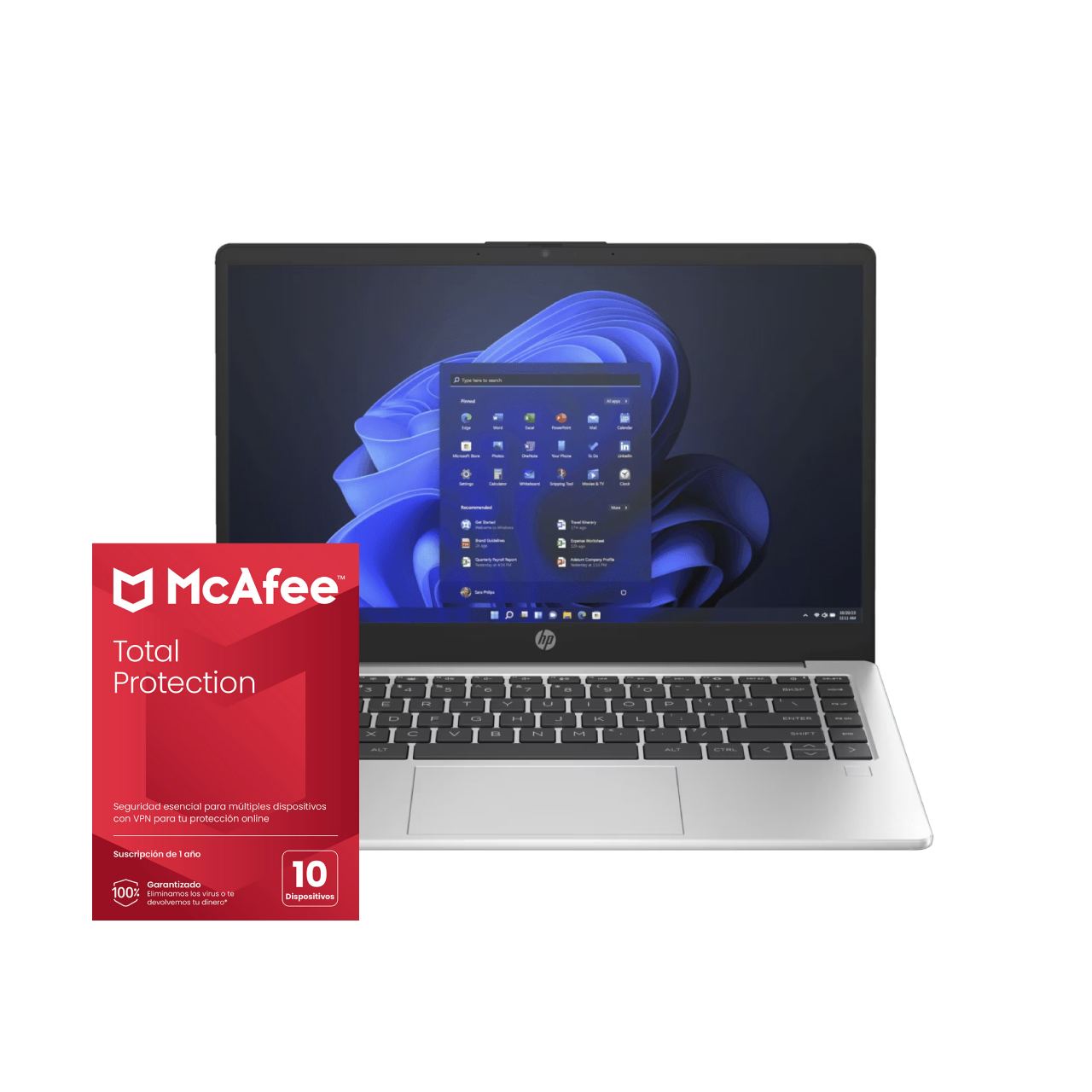LAPTOP HP 245 G10 14" AMD RYZEN 3 7330U RAM 8GB SSD 512GB W11H + ANTIVIRUS DIGITAL