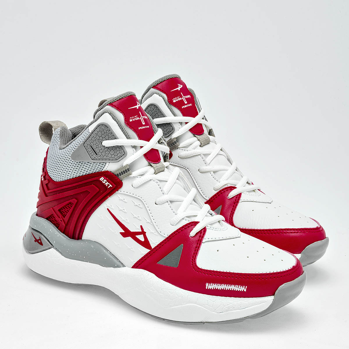 TENIS BASQUETBOL HOMBRE PONTIAC 6139 BLANCO ROJO GRIS 