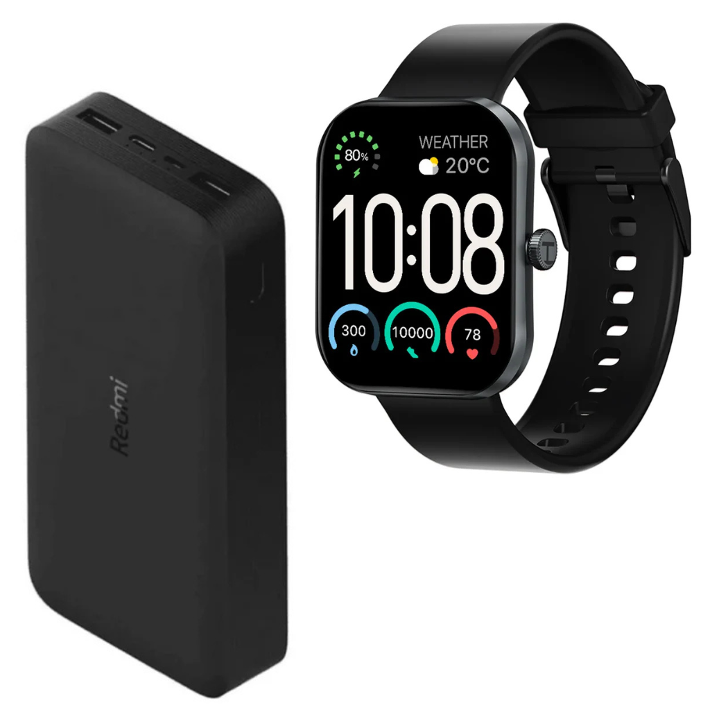 Xiaomi Redmi Power Bank 20000mah + Smartwatch Haylou S6