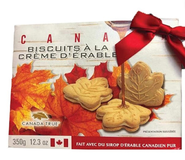 Galletas de crema de arce CANADA TRUE (48 por paquete) Jarabe de arce canadiense 100 % auténtico