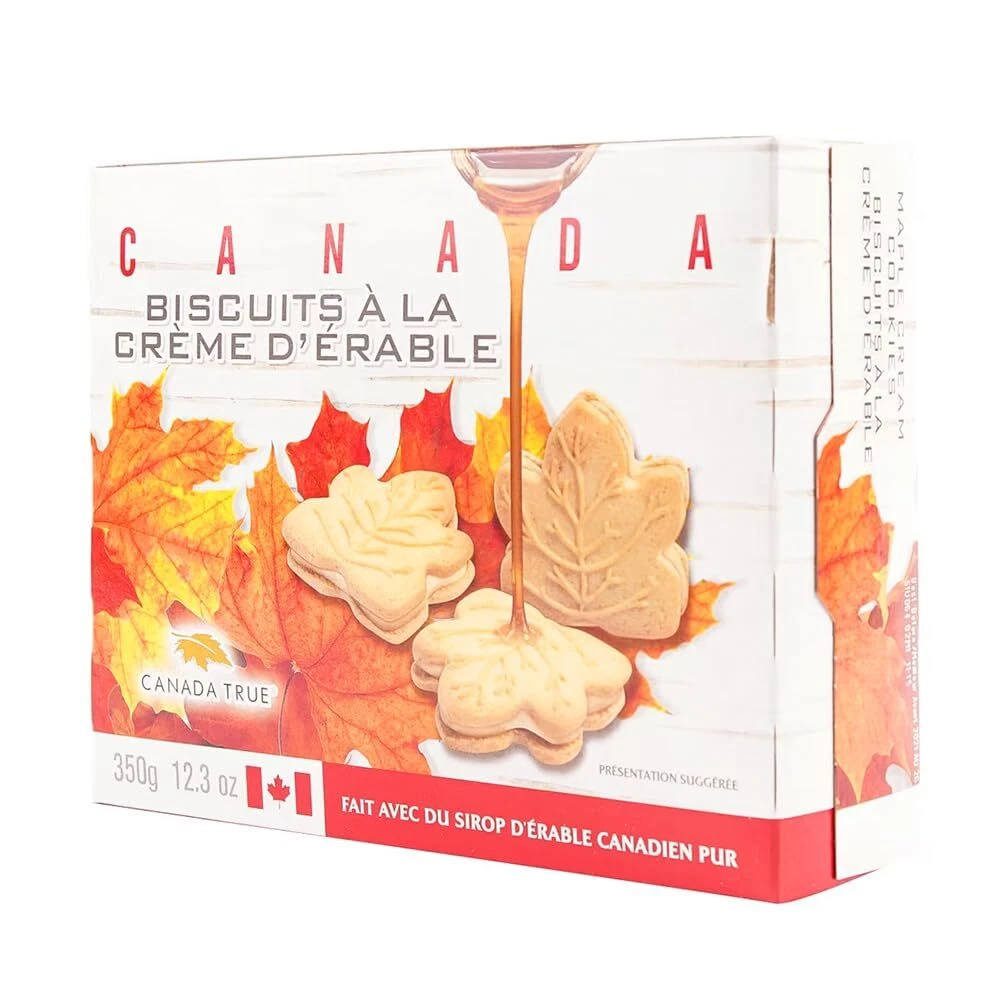 Galletas de crema de arce CANADA TRUE (48 por paquete) Jarabe de arce canadiense 100 % auténtico