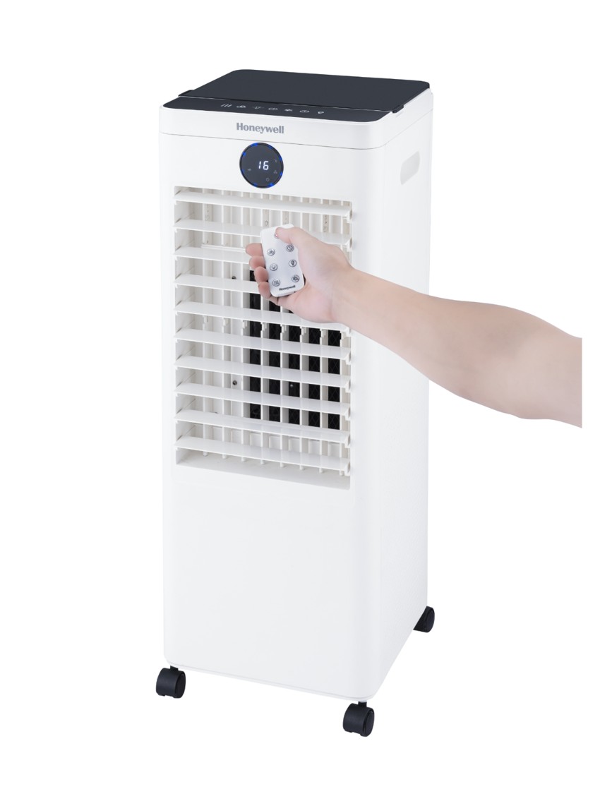 Enfriador De Aire Evaporativo Portatil Honeywell Mod. CS123XEUI, 12L, Blanco, 3 en 1 Enfriador, humidificador y ventilador. 