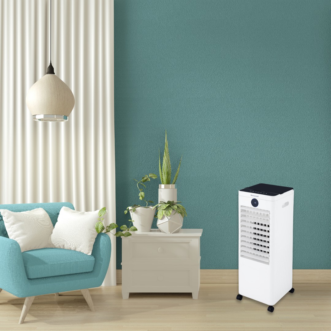Enfriador De Aire Evaporativo Portatil Honeywell Mod. CS123XEUI, 12L, Blanco, 3 en 1 Enfriador, humidificador y ventilador. 