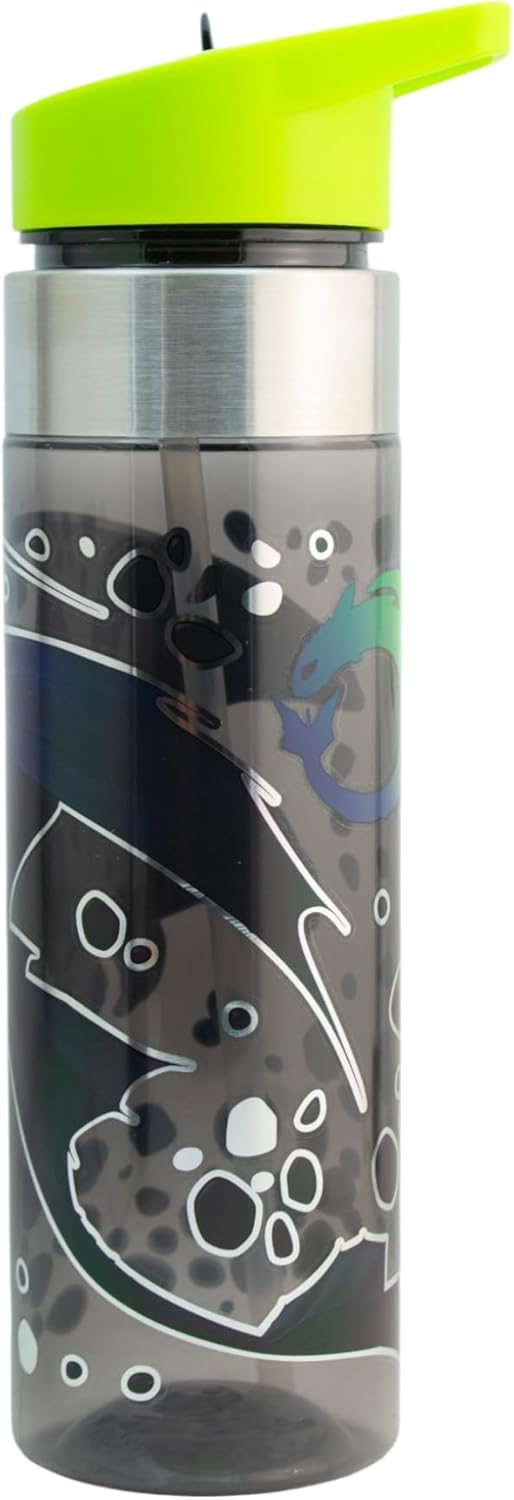 Chimuelo Botella para agua live action, Cómo Entrenar a tu Dragón, 650ML, Incluye boquilla abatible