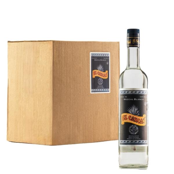Caja Mezcal Artesanal El Caxcan Blanco 1000 Ml