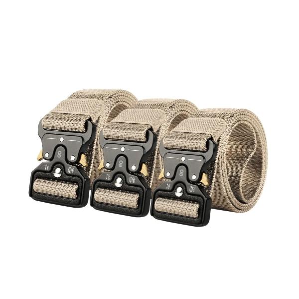 Juego 3pzs Cinturones Táctico Ajustable Moda Calidad Cinto Militar Caqui
