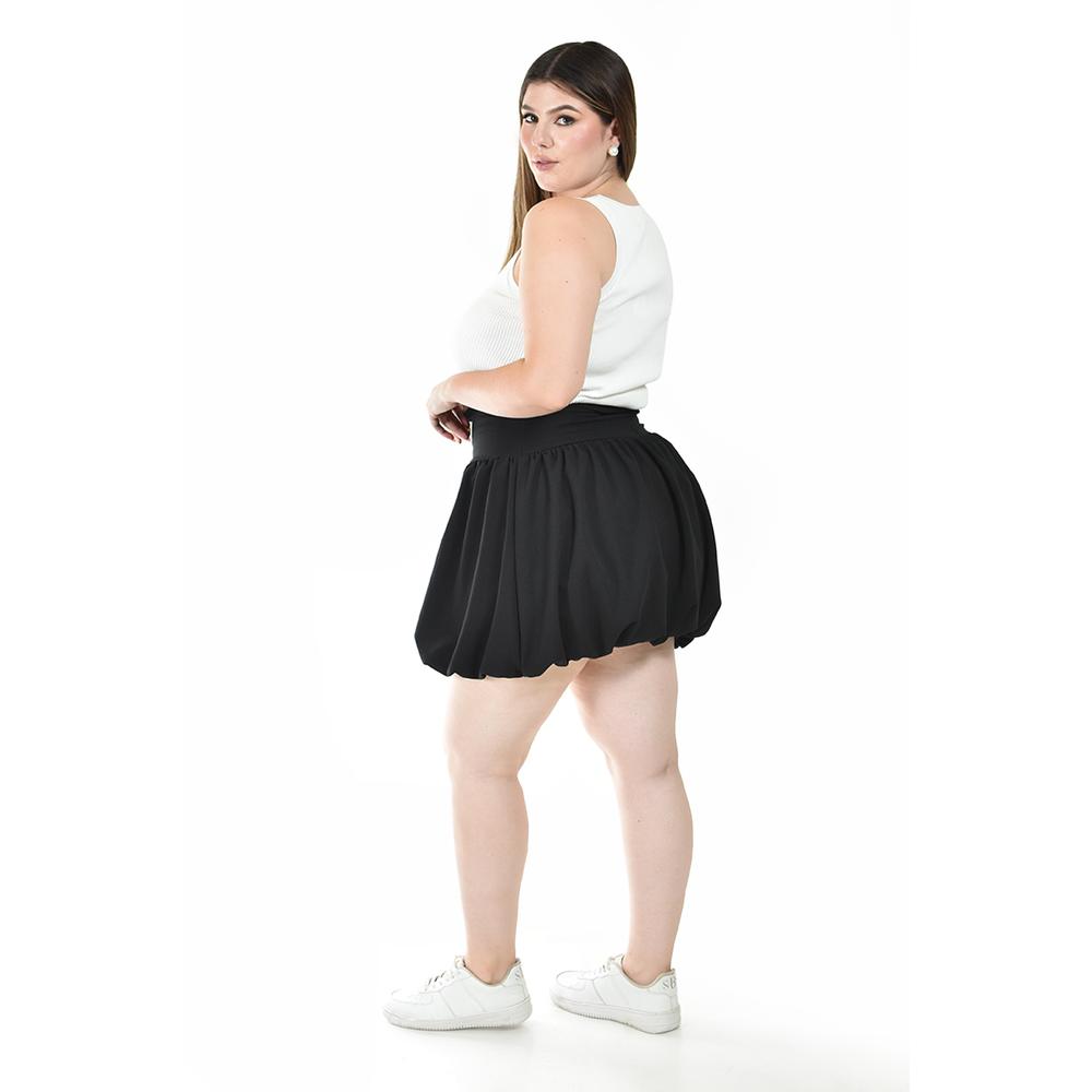 Falda globo Roman Fashion /Tallas Extras, 7063 (Negro)
