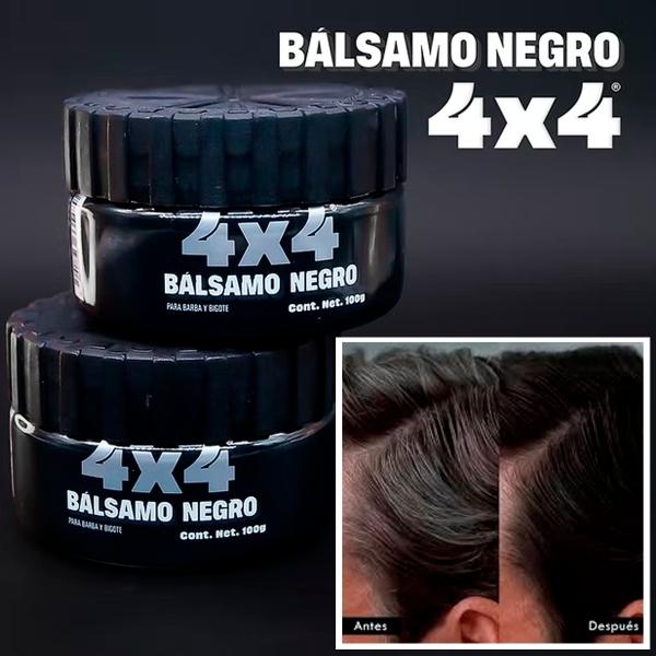 Cera Balsamo Barba Bigote Cubre Canas Color Negro 4x4 100grs