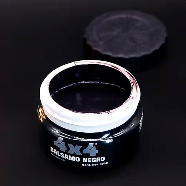 Cera Balsamo Barba Bigote Cubre Canas Color Negro 4x4 100grs