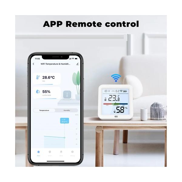 Sensor Termómetro Higrómetro Wifi Inteligente Alexa Google