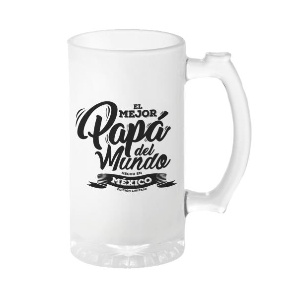 Tarro frase El mejor papá del mundo | regalo original | frase | Día del Padre | Para cerveza | Tarro satinado