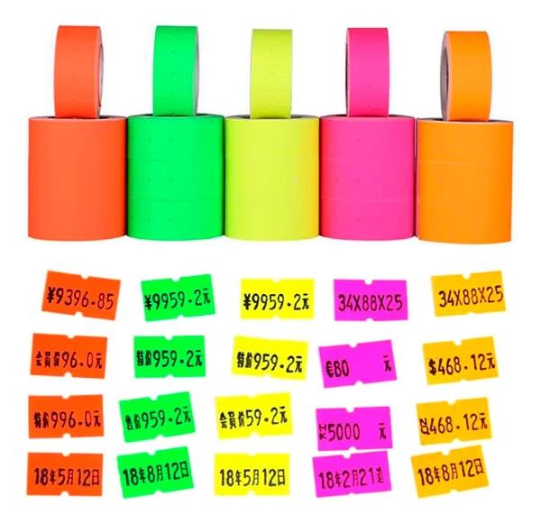 Rollo Etiquetas Colores Para Etiquetadora Manual Pistola De Precios