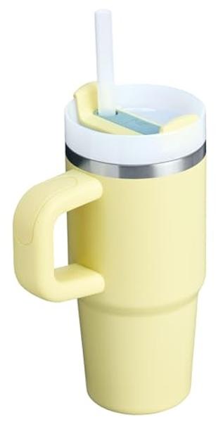Vaso Stanley Quencher H2.0 con asa y pajita de 473 ml | Tapa Flowstate de 3 posiciones | Compatible con portavasos para viajes | Vaso térmico de acero inoxidable | Sin BPA | Color 