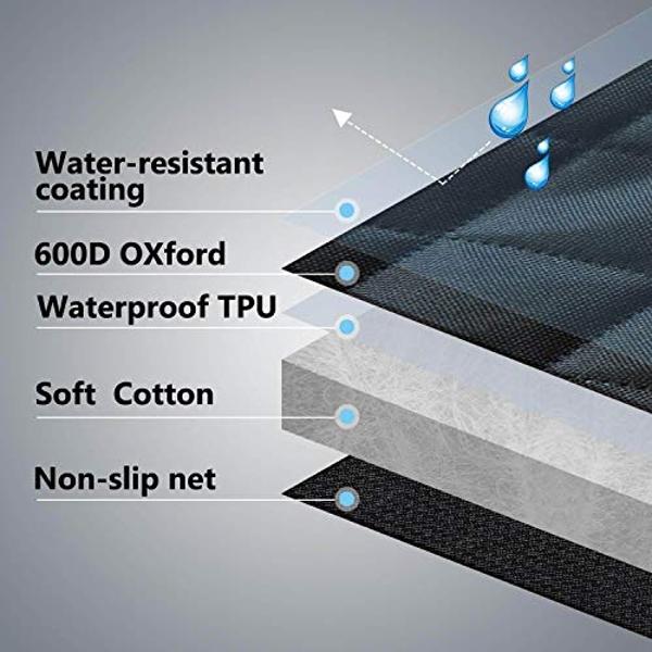 Hamaca para coche Vailge extragrande para perros, 100 % impermeable con ventana de malla, fundas antideslizantes para asiento trasero que evitan arañazos.