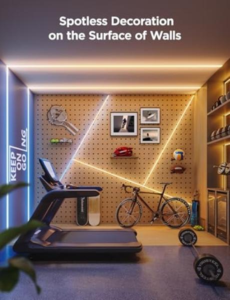 Tira de luces LED Govee COB Pro, luces LED para dormitorio compatibles con Alexa, Asistente de Google y Matter, luz RGBICW con blanco cálido, tira de luces inteligente, luces LED p