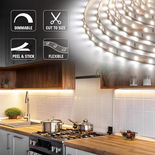 Tira de luces LED inteligente Cync GE, que cambia de color para decorar habitaciones, compatible con Alexa y Google Home, Matter, luces LED para dormitorio, millones de colores y t