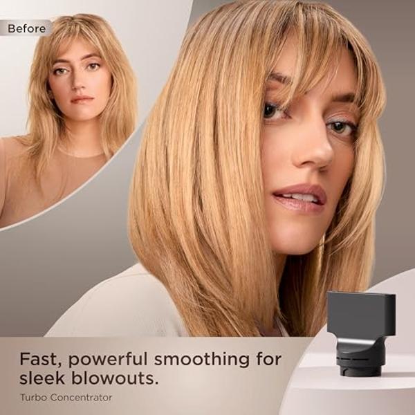 Secador de pelo Shark SpeedStyle Pro de alta velocidad y rendimiento profesional con protector del cuero cabelludo y kit de secado y peinado IQ Speed, para cabello liso y ondulado,
